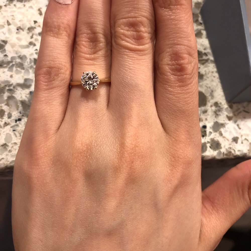 Forever One 1.00CTW Round 6 Prong Solitaire Ring